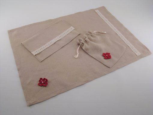 Individual Flor Vermelha Foto 1