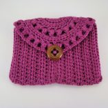 Carteira Lilás Botão Castanho foto 5