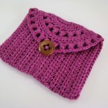 Carteira Lilás Botão Castanho foto 9