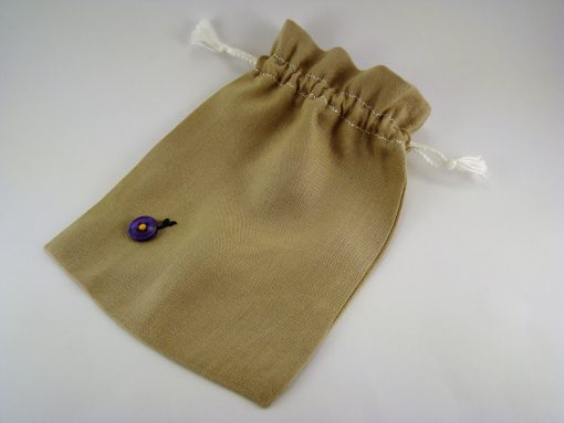 Saco Pano Botão Lilás foto 1